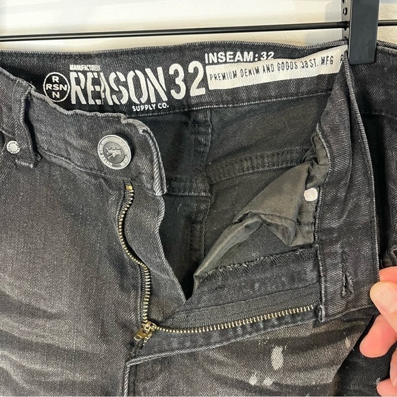 Men’s | Reason 32 paint splatter patch jeans | Size 30 - Picture 5 of 10